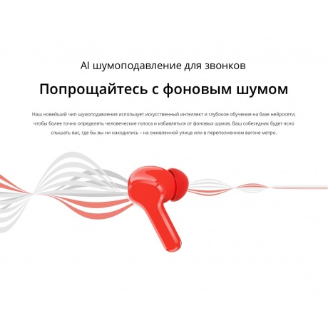 Беспроводные наушники realme Buds T100, белый - фото 22
