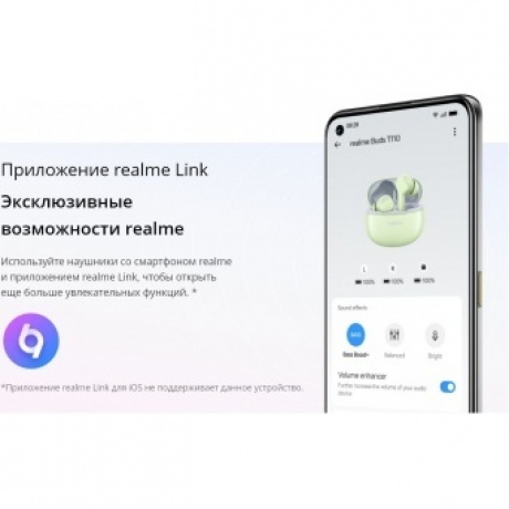 Беспроводные наушники Realme Buds T-110, белый - фото 24