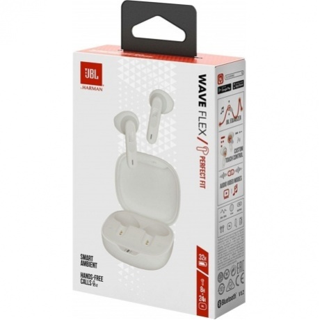 Наушники JBL, модель Wave Flex TWS, white - фото 12