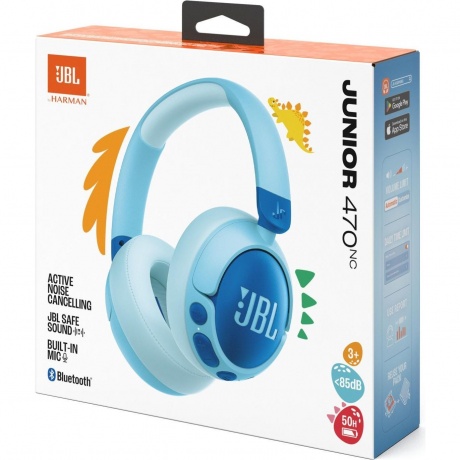Наушники JBL JR470NC (JBLJR470NCBLU) Blue - фото 7