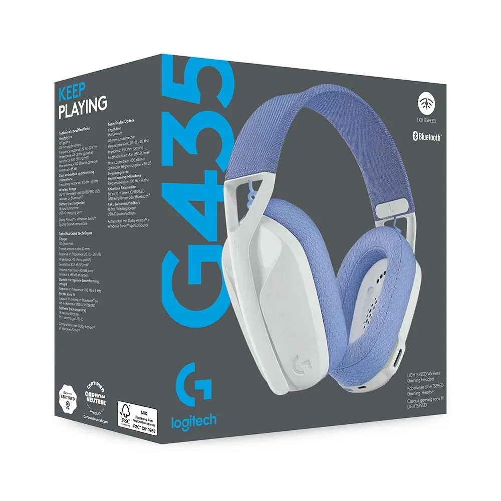 Наушники Logitech G435 LightSpeed White (981-001077) - фото 7