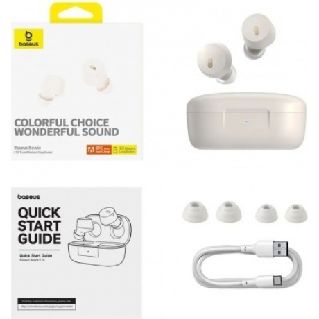 Наушники Baseus Bowie E18 Stellar White (A00023800223-00) - фото 6