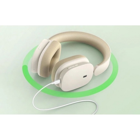 Наушники Baseus Bowie H1 Noise-Cancelling Creamy White (NGTW230202) - фото 6