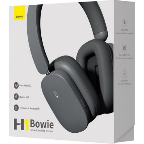 Наушники Baseus Bowie H1 Noise-Cancelling Grey (NGTW230213) - фото 7