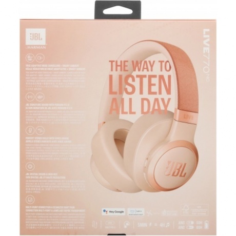 Наушники JBL Live 770NC (JBLLIVE770NCSAT) Beige - фото 20