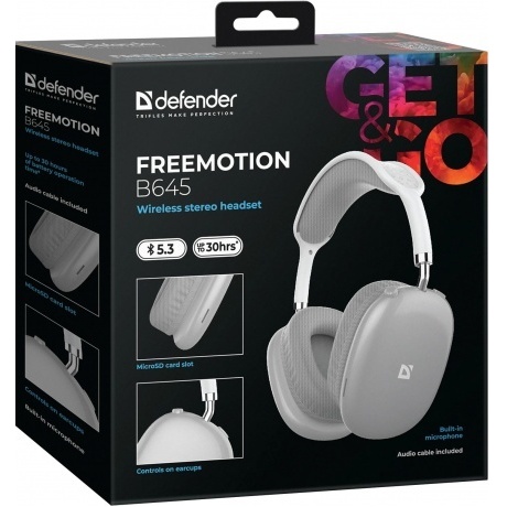 Наушники Defender FreeMotion B645 (63646) Grey - фото 5