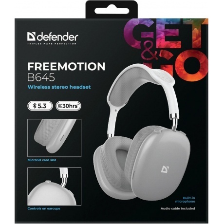 Наушники Defender FreeMotion B645 (63646) Grey - фото 6