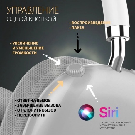 Наушники Qumo Emotion ВТ 0090 Silver - фото 6
