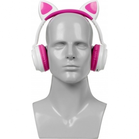 Наушники Qumo Party Cat ВТ 0025 White/Pink - фото 9