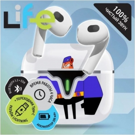 Наушники Qumo TWS LiFE «Superhero» ВТ 0101 White - фото 4