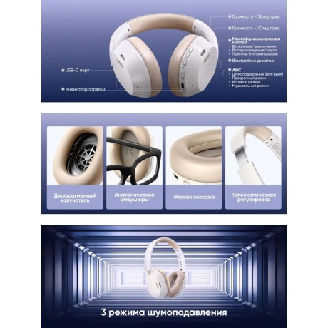 Наушники Ugreen HP203 White (35758) - фото 7