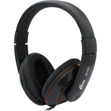 Наушники RITMIX RH-525 шнур 2 м, черные/красные (15115869)