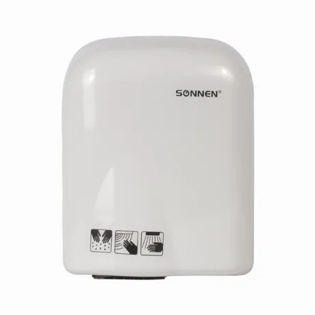 Сушилка для рук Sonnen HD-165, 1650 Вт, пластиковый корпус, бела...