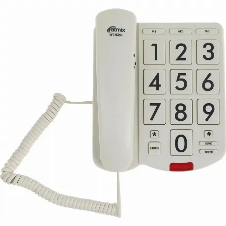 Телефон проводной Ritmix RT-520 слоновая кость