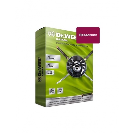 Антивирус Dr.Web Katana - продление на 1 год на 2 ПК [LHW-KK-12M...