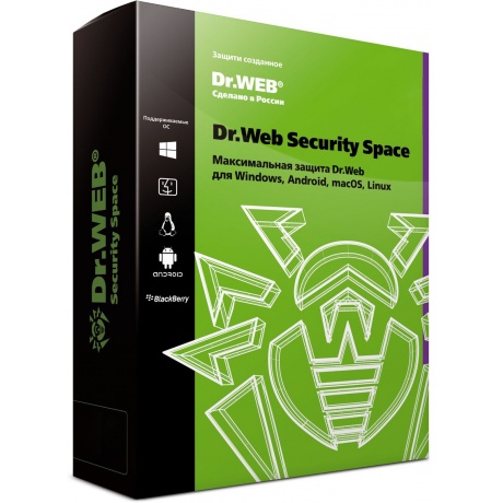 Антивирус DrWeb Security Space продление на 1 год на 5 ПК [LHW-B...
