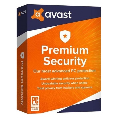 Avast Premium Security for Windows 1 PC 1 Year (prw.1.12m) элект...