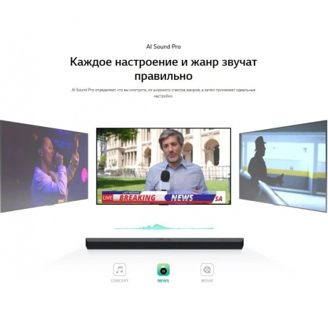 Саундбар LG S70TY 3.1.1 400Вт черный - фото 23