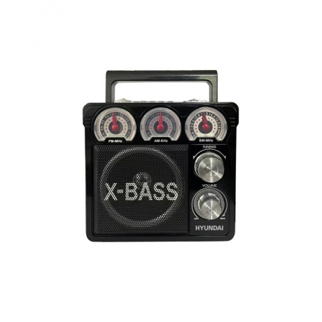 Радиоприемник настольный Hyundai H-SRS104 черный USB SD/microSD - фото 1