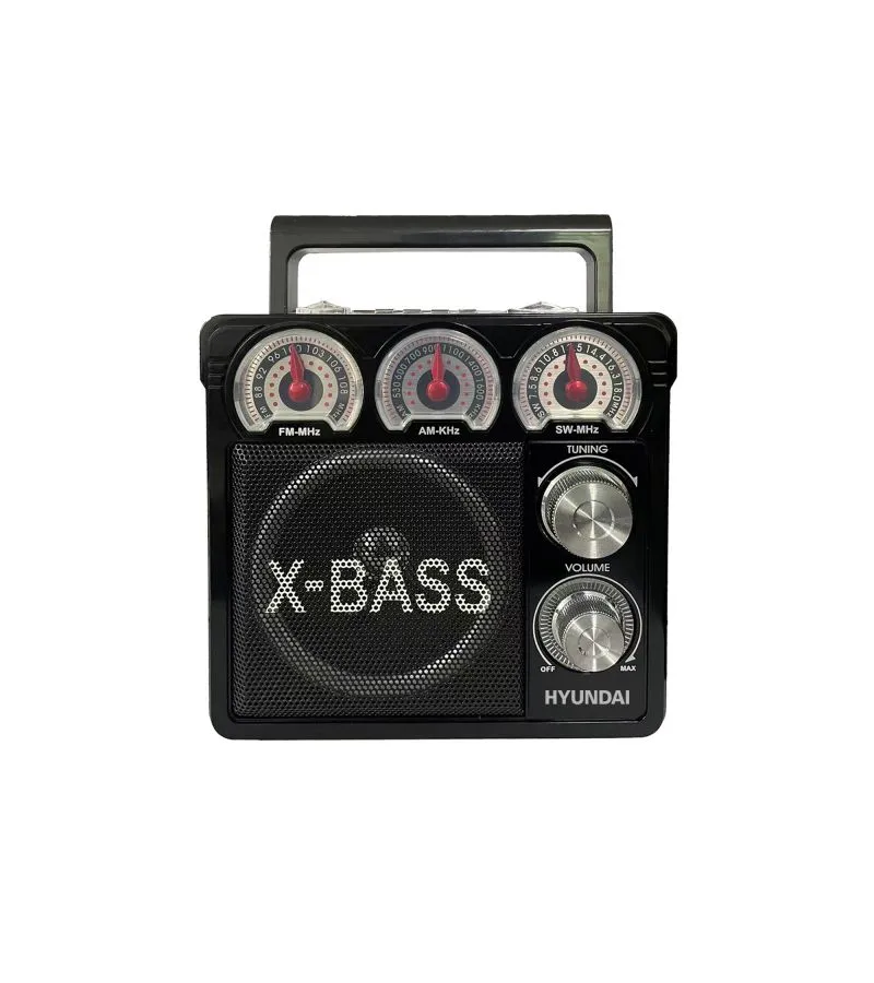 Радиоприемник настольный Hyundai H-SRS104 черный USB SD/microSD - фото 1