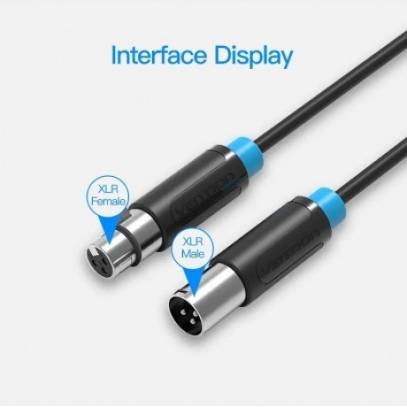 Кабель Vention аудио XLR M/XLR F - 3м - фото 2