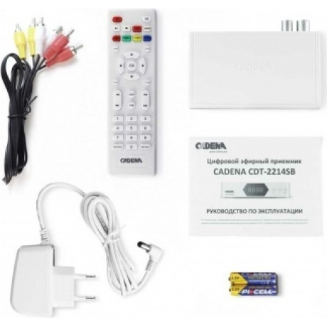 Ресивер DVB-T2 Cadena CDT-2214SB белый - фото 6