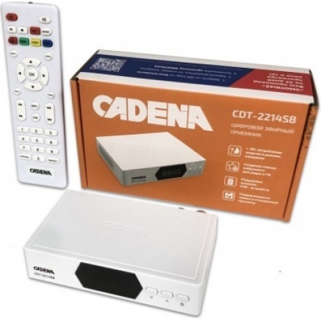 Ресивер DVB-T2 Cadena CDT-2214SB белый - фото 7