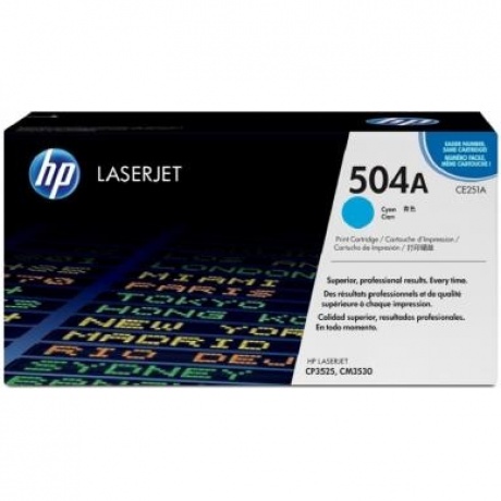 Картридж HP CE251A для HP CM3530/CP3525, голубой - фото 1