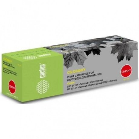 Картридж Cactus CS-C045HY для Canon LBP 611Cn/613Cdw/631Cn/633Cd...