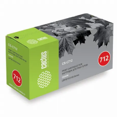 Картридж Cactus CS-C712S для Canon LBP-3010/3020, черный