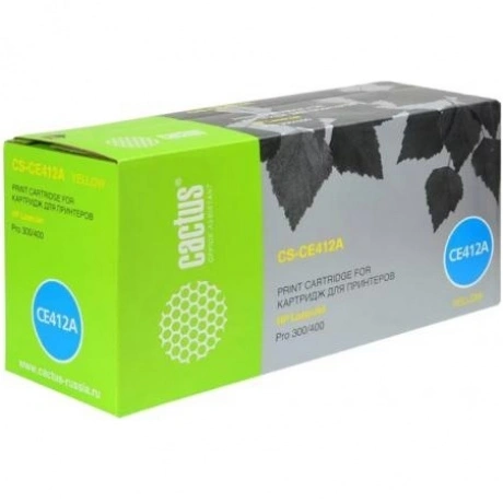 Картридж Cactus CS-CE412A для HP CLJ Pro 300/400/M351, желтый