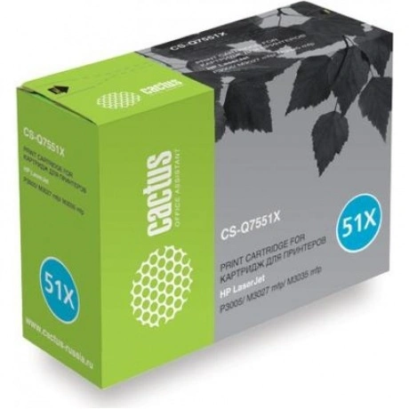 Картридж Cactus CS-Q7551XS для HP LJ P3005/M3027/M3035, черный