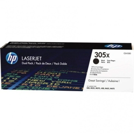 Тонер Картридж HP 410X CF410XD черный x2уп. (13000стр.) для HP L...