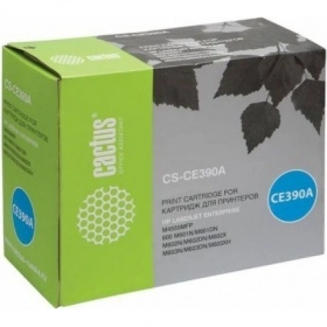 Тонер Картридж Cactus CS-CE390A черный для HP LJ M4555/M601/M602...