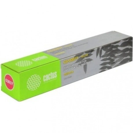 Тонер Картридж Cactus CS-O301Y желтый для Oki C301/321 (1500стр....
