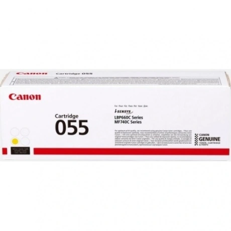 Картридж лазерный Canon 055 Y 3013C002 желтый (2100стр.) для Can...
