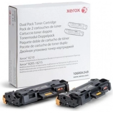 Картридж лазерный Xerox 106R04349 черный x2упак. (6000стр.) для ...