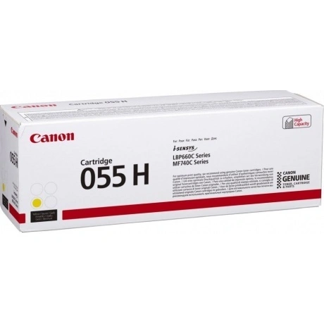 Картридж лазерный Canon 055 H Y 3017C002 желтый (5900стр.) для C...