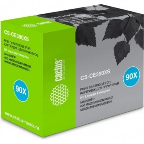 Картридж лазерный Cactus CS-CE390XS черный (24000стр.) для HP LJ...