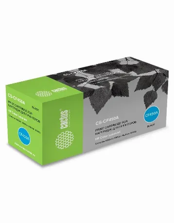 Картридж лазерный Cactus CS-CF450A черный (12500стр.) для HP Col...