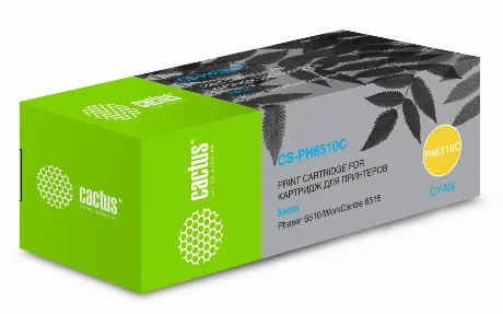 Картридж лазерный Cactus 106R03485 CS-PH6510C голубой (2400стр.)...