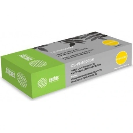 Картридж лазерный Cactus 106R02236 CS-PH6600BK черный бар.в комп...