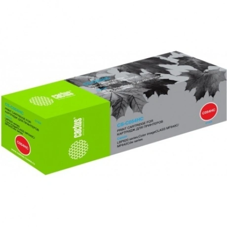 Картридж лазерный Cactus CS-C054HC голубой (2300стр.) для Canon ...