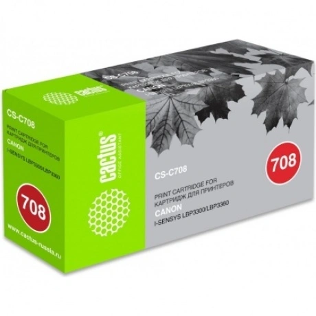 Картридж лазерный Cactus CS-C708 черный (2500стр.) для Canon LBP...