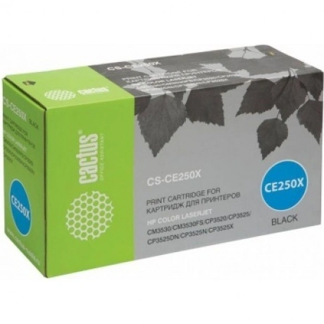 Картридж лазерный Cactus CS-CE250X черный (10500стр.) для HP CLJ...