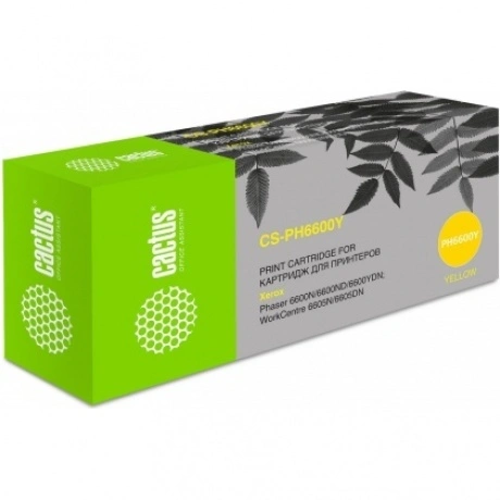Картридж лазерный Cactus 106R02235 CS-PH6600Y желтый бар.в компл...