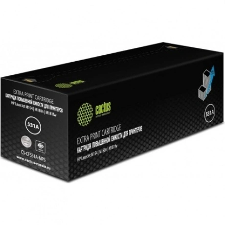 Картридж лазерный Cactus CS-CF531A-MPS голубой (2700стр.) для HP...
