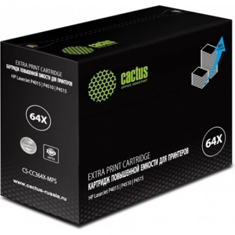 Картридж лазерный Cactus CS-CC364X-MPS черный (30000стр.) для HP...