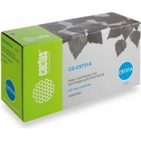 Картридж лазерный Cactus CS-C9731AR голубой (13000стр.) для HP C...