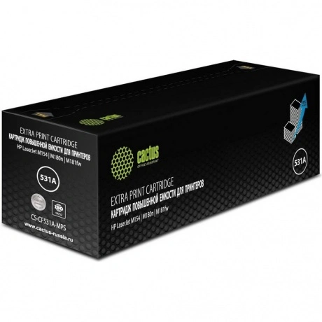 Картридж лазерный Cactus CS-CF531A-MPS голубой (2700стр.) для HP...